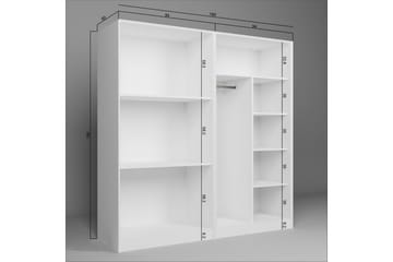 Nagouri Garderobe 188x190 cm - Hvit - Oppbevaring - Garderober & garderobesystem