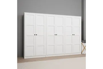 Nagouri Garderobe 280x190 cm - Hvit - Oppbevaring - Garderober & garderobesystem