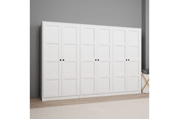 Nagouri Garderobe 280x190 cm - Hvit - Oppbevaring - Garderober & garderobesystem