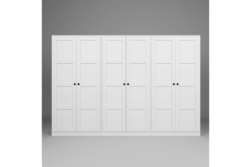 Nagouri Garderobe 280x190 cm - Hvit - Oppbevaring - Garderober & garderobesystem