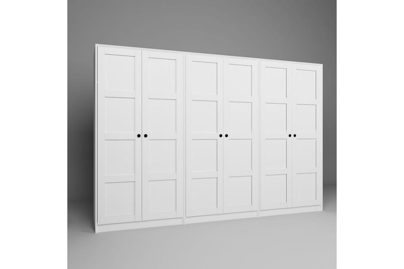 Nagouri Garderobe 280x190 cm - Hvit - Oppbevaring - Garderober & garderobesystem