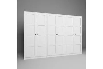 Nagouri Garderobe 280x190 cm - Hvit - Oppbevaring - Garderober & garderobesystem