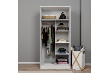Nagouri Garderobe 94x190 cm - Hvit - Oppbevaring - Garderober & garderobesystem