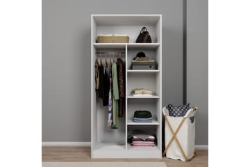 Nagouri Garderobe 94x190 cm - Hvit - Oppbevaring - Garderober & garderobesystem