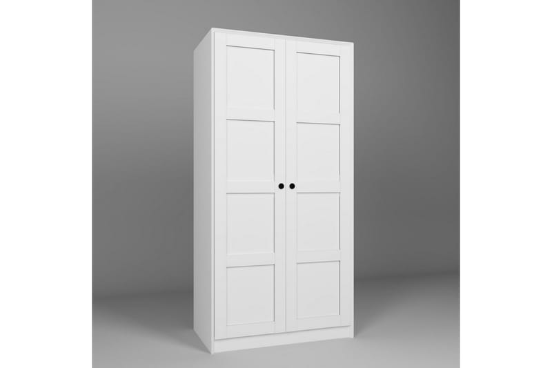 Nagouri Garderobe 94x190 cm - Hvit - Oppbevaring - Garderober & garderobesystem