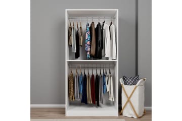 Nagouri Garderobe 94x190 cm - Hvit - Oppbevaring - Garderober & garderobesystem