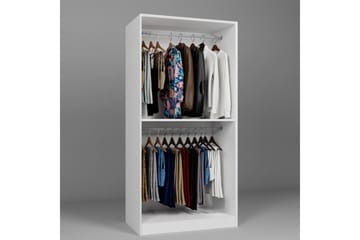 Nagouri Garderobe 94x190 cm - Hvit - Oppbevaring - Garderober & garderobesystem