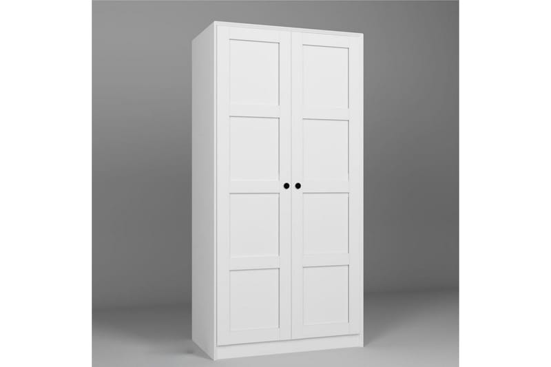 Nagouri Garderobe 94x190 cm - Hvit - Oppbevaring - Garderober & garderobesystem
