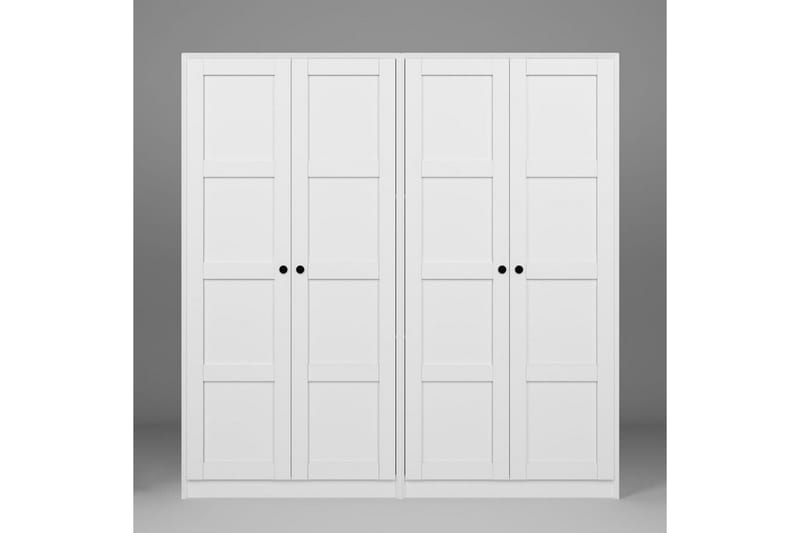 Nagouri Garderobe med Skuffer 188x190 cm i Tre - Hvit - Oppbevaring - Garderober & garderobesystem