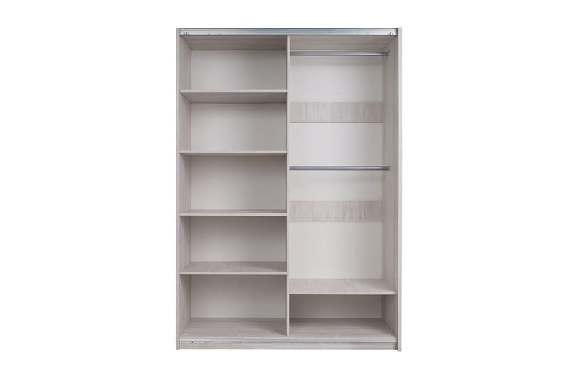Najera Garderobe 150x68,5x215 cm - Eik | Svart - Oppbevaring - Garderober & garderobesystem - Garderobeskap