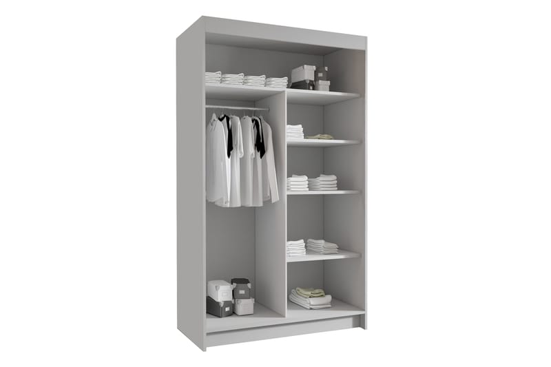 Narbonne Garderobe 100x200 cm - Hvit - Oppbevaring - Garderober & garderobesystem
