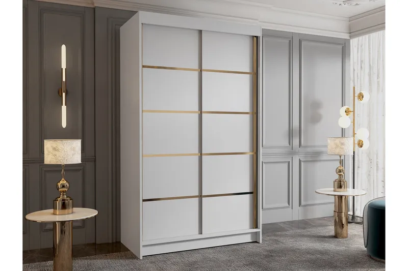 Narbonne Garderobe 100x200 cm - Hvit - Oppbevaring - Garderober & garderobesystem