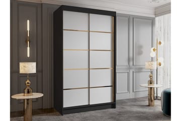 Narbonne Garderobe 100x200 cm - Hvit/Svart - Oppbevaring - Garderober & garderobesystem