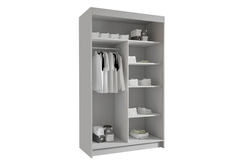 Narbonne Garderobe 100x200 cm - Svart/Hvit - Oppbevaring - Garderober & garderobesystem