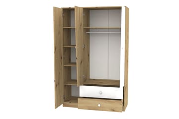 Nero Garderobe 120 cm - Natur/Hvit - Oppbevaring - Garderober & garderobesystem - Garderobeskap