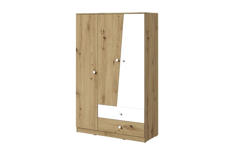 Nero Garderobe 120 cm - Natur/Hvit - Oppbevaring - Garderober & garderobesystem - Garderobeskap