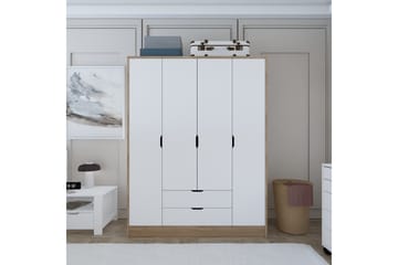 Nordhs Garderobe 170x183 cm - Lys brun/Hvit - Oppbevaring - Garderober & garderobesystem