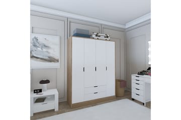 Nordhs Garderobe 170x183 cm - Lys brun/Hvit - Oppbevaring - Garderober & garderobesystem