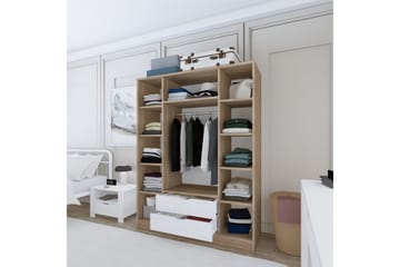 Nordhs Garderobe 170x183 cm - Lys brun/Hvit - Oppbevaring - Garderober & garderobesystem