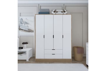 Nordhs Garderobe 170x183 cm - Lys brun/Hvit - Oppbevaring - Garderober & garderobesystem