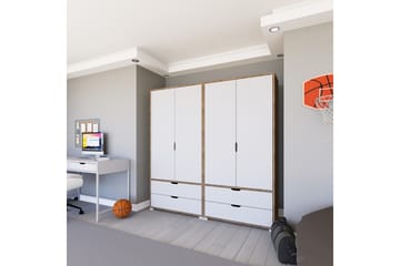 Nordhs Garderobe 180x183 cm - Lys brun/Hvit - Oppbevaring - Garderober & garderobesystem
