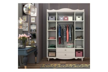 Noric Garderobe 140x190 cm - Matt Hvit - Oppbevaring - Garderober & garderobesystem