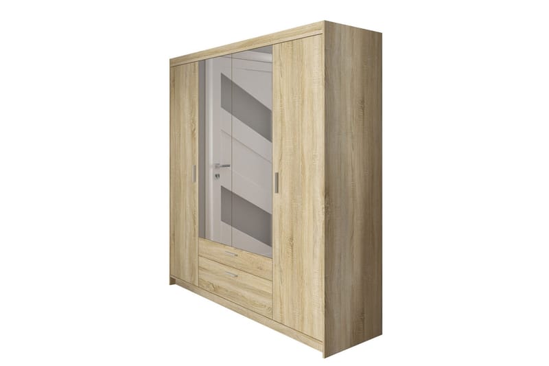 Norrbyn Garderobe med Speil 53x190x176,3 cm - Sonomaeik - Oppbevaring - Garderober & garderobesystem