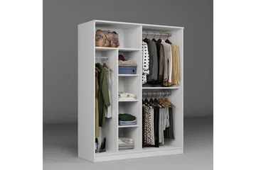 Olera Garderobe 140x180 cm - Hvit - Oppbevaring - Garderober & garderobesystem - Garderobeskap