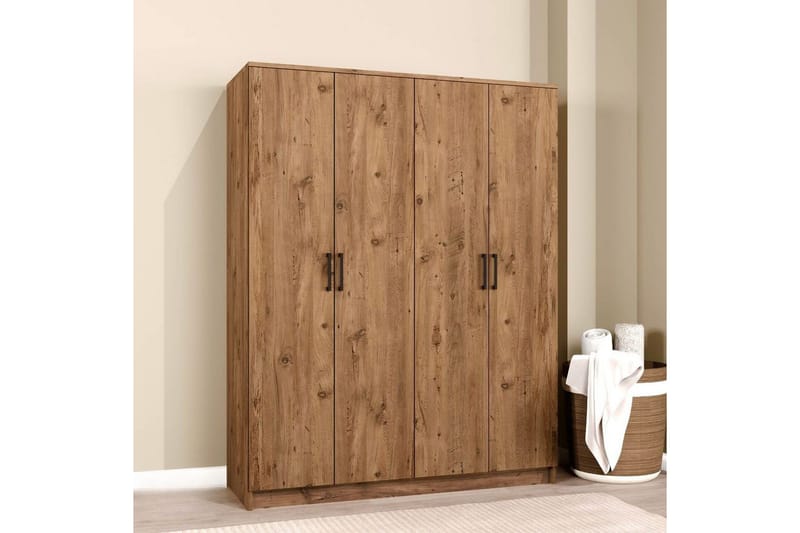 Olera Garderobe 140x180 cm - Natur - Oppbevaring - Garderober & garderobesystem - Garderobeskap