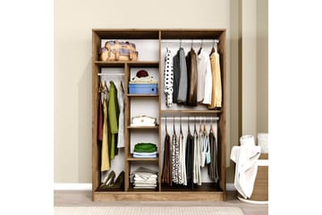 Olera Garderobe 140x180 cm - Natur - Oppbevaring - Garderober & garderobesystem - Garderobeskap