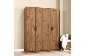 Olera Garderobe 140x180 cm - Natur - Oppbevaring - Garderober & garderobesystem