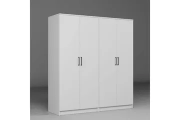 Olera Garderobe 160x180 cm - Hvit - Oppbevaring - Garderober & garderobesystem - Garderobeskap