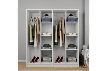 Olera Garderobe 160x180 cm - Hvit - Oppbevaring - Garderober & garderobesystem - Garderobeskap