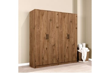 Olera Garderobe 160x180 cm - Natur - Oppbevaring - Garderober & garderobesystem