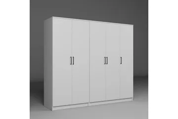 Olera Garderobe 200x180 cm - Hvit - Oppbevaring - Garderober & garderobesystem