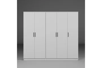 Olera Garderobe 200x180 cm - Hvit - Oppbevaring - Garderober & garderobesystem