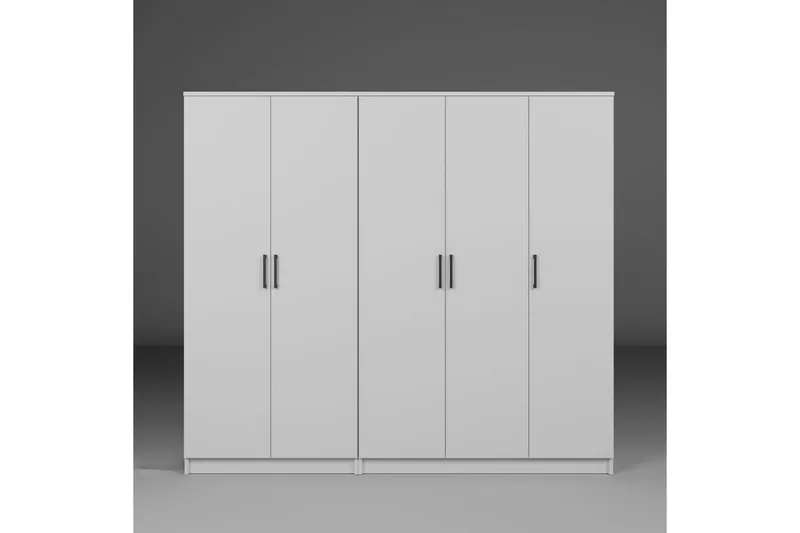 Olera Garderobe 200x180 cm - Hvit - Oppbevaring - Garderober & garderobesystem