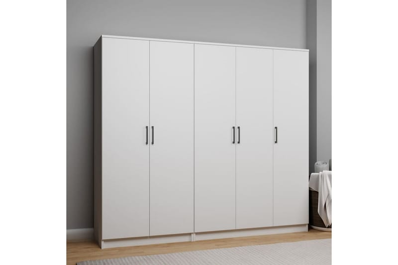 Olera Garderobe 200x180 cm - Hvit - Oppbevaring - Garderober & garderobesystem
