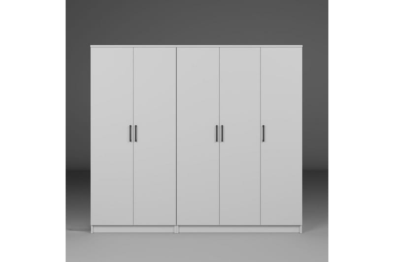 Olera Garderobe 200x180 cm - Hvit - Oppbevaring - Garderober & garderobesystem