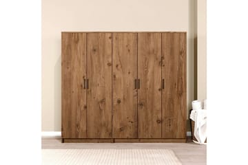 Olera Garderobe 200x180 cm - Natur - Oppbevaring - Garderober & garderobesystem