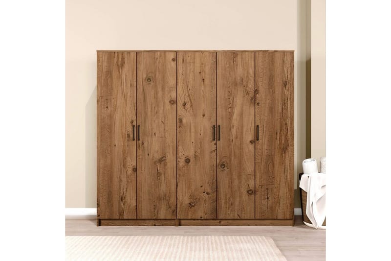 Olera Garderobe 200x180 cm - Natur - Oppbevaring - Garderober & garderobesystem