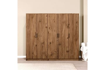 Olera Garderobe 200x180 cm - Natur - Oppbevaring - Garderober & garderobesystem