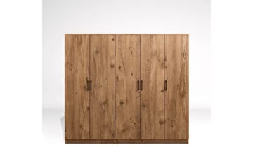 Olera Garderobe 200x180 cm - Natur - Oppbevaring - Garderober & garderobesystem