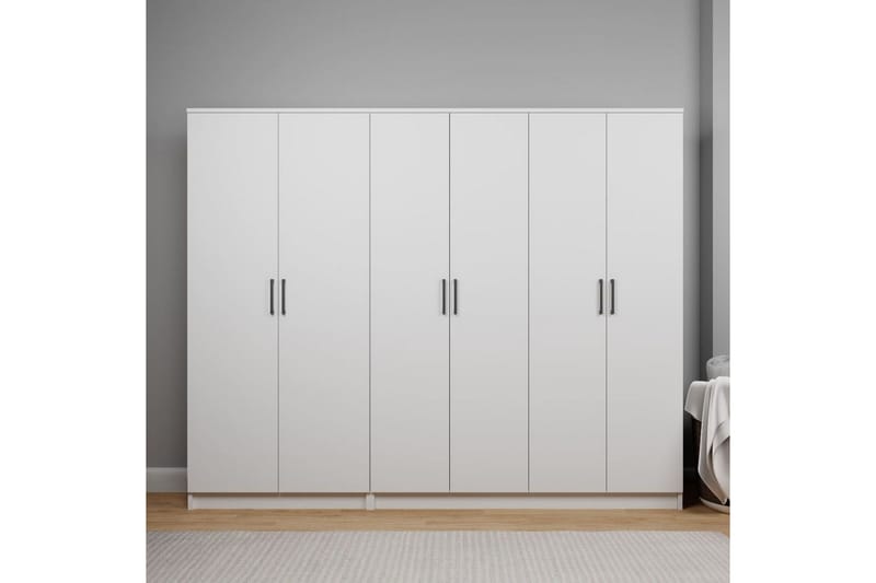 Olera Garderobe 220x180 cm - Hvit - Oppbevaring - Garderober & garderobesystem