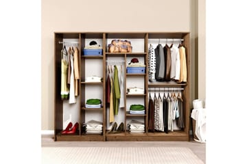 Olera Garderobe 220x180 cm - Natur - Oppbevaring - Garderober & garderobesystem