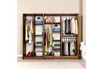 Olera Garderobe 220x180 cm - Natur - Oppbevaring - Garderober & garderobesystem