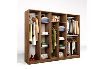 Olera Garderobe 220x180 cm - Natur - Oppbevaring - Garderober & garderobesystem