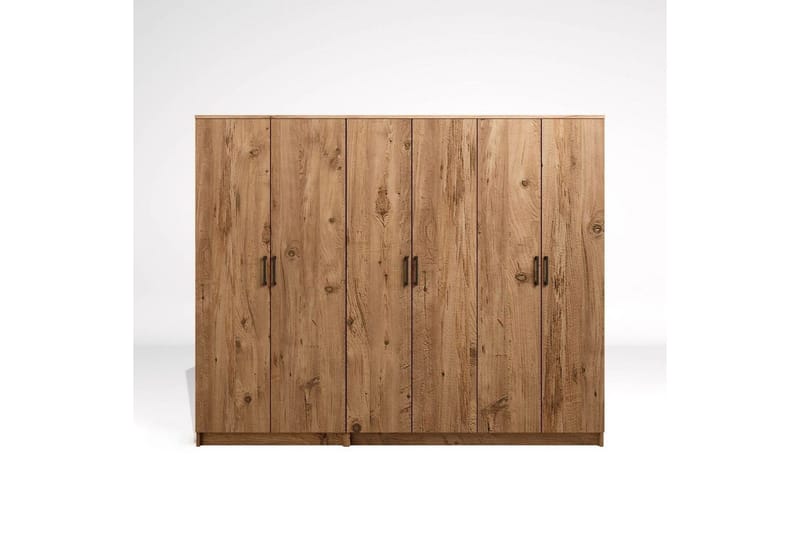 Olera Garderobe 220x180 cm - Natur - Oppbevaring - Garderober & garderobesystem