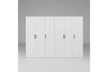 Olera Garderobe 240x180 cm - Hvit - Oppbevaring - Garderober & garderobesystem