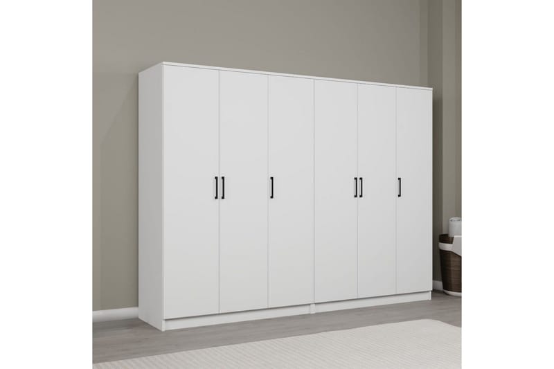 Olera Garderobe 240x180 cm - Hvit - Oppbevaring - Garderober & garderobesystem